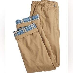 NWT - 100% cotton pants with plaid warm lining and pockets. So comfortable!